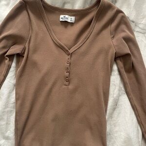 Hollister Henley Long Sleeve Top